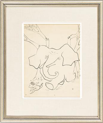 JAMES THURBER (1894-1961) The Elephant and the Hunter.